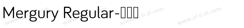 Mergury Regular字体转换